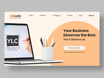 DBcafe Landing page branding design graphic design icon illustration logo ui ux