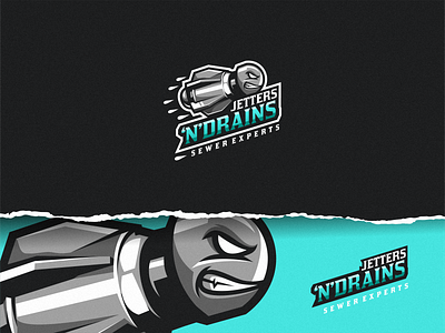 Jetters n Drains brand character design drain e sport esport illustration jetters logo mascot plumber plumbing sport ui