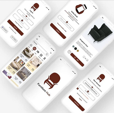 Furniture app animation app branding design icon illustration logo ui ux