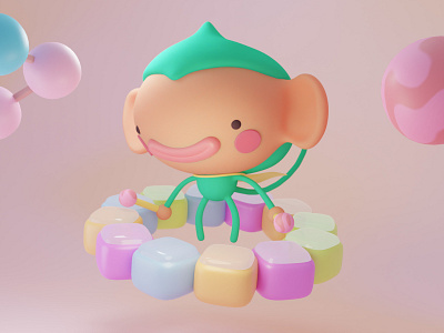 Changuito 3d blender character illustration render