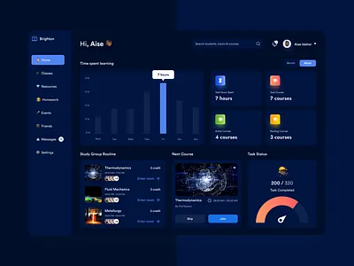 Brighton dashboard distance learning education learning online learning school university
