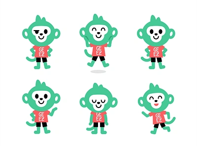 Monkey Mascot animal ape app cartoon character character design chimp cool creative design flat funny graphic design icon illustration logo mascot minimal monkey vector