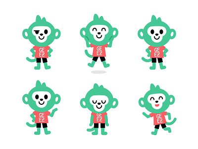 Monkey Mascot animal ape app cartoon character character design chimp cool creative design flat funny graphic design icon illustration logo mascot minimal monkey vector