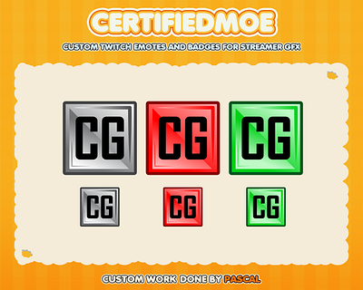 Custom emotes for twitch, youtube, discord and facebook custom bit badges custom letter badges custom sub badges custom twitch badges green badges loyalty badges red badges twitch bit badges twitch sub badges