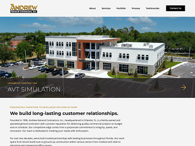 Andrew General Contractors construction custom website design florida orlando wordpress