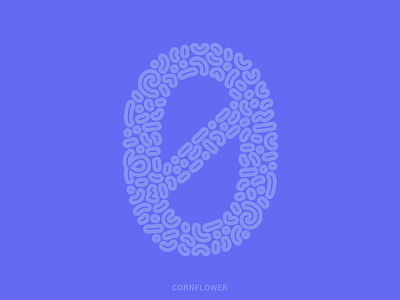 0 36daysoftype 36daysoftype2021 cornflower digital digital illustration flower illustration letter plant purple vector