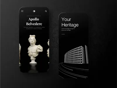 museum app mobile ui ux concept 3d app beautidul branding dark design dribbble logo meuseum minimal mobile mobile ui new trend ui ux vector