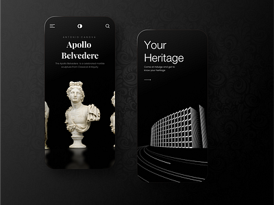 museum app mobile ui ux concept 3d app beautidul branding dark design dribbble logo meuseum minimal mobile mobile ui new trend ui ux vector