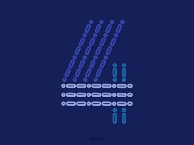 4 36daysoftype 36daysoftype2021 blue color combination color palette digital illustration illustration indigo letter sans serif vector