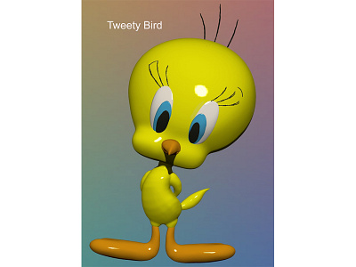 Tweety Bird 3d 3dprinting art artistic blender cartoon design character design design likeness miniature solidworks zbrush