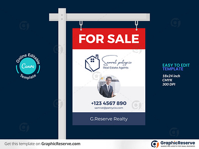 Real Estate Property Selling Yard Sign (Canva template) real estate yard sign yard sign yard sign design yard sign design template yard sign template