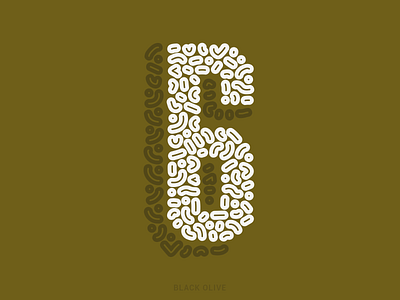 6 36daysoftype 36daysoftype2021 black olive digital illustration green illustration letter olive vector