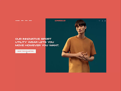 UNIQLO / e-commerce redesign animation design minimal ui ux web