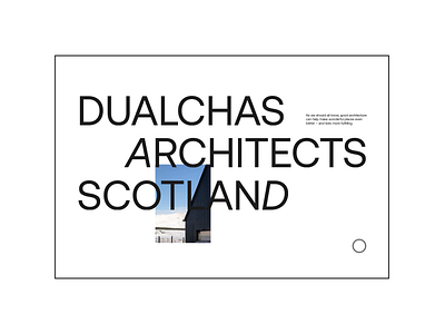 Architects studio Dualchas design minimal ui ux web