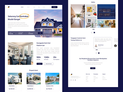 Kontrakan- Landing page website Rent Homes app building clean ui design estate home landing page mobile real real estate rent rental site ui ux ux ui ux design web design website website design