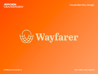 Wayfarer Bakery - Logo Design bake bakery branding bread lettermark logo logo design monogram orange teal visual identity design w wayfarer wheat