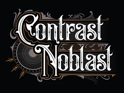 Contrast Noblast calligraphy design illustration logo typography vector