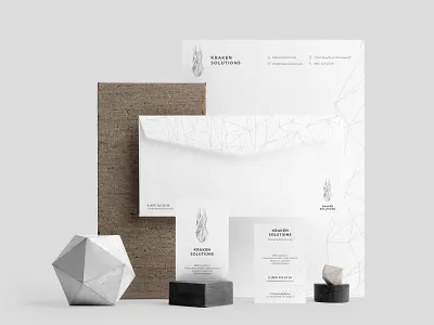 Kraken Solutions – branding for IT company branding design graphic design gray it kraken logo