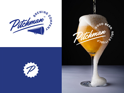 Pitchman Brewing Company australia beer design beer logo branding brewery logo craft beer craft brewery graphic design lettering logo pitchman responsive logo vintage logo