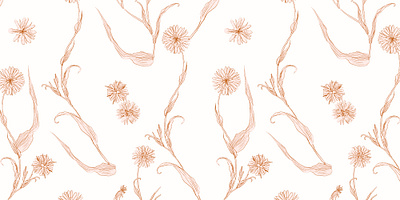 Floral hand drawn vector seamless pattern flowers hand drawn illustration patternbank seamless pattern vector