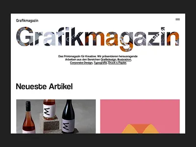 Grafikmagazin animation design minimal ui ux web