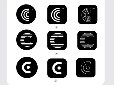 "C" explorations. branding logo
