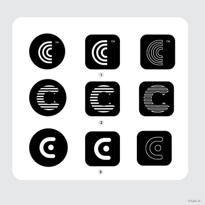 "C" explorations. branding logo