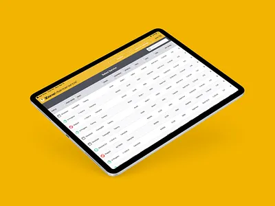 Zone Maintenance iPad app yellow