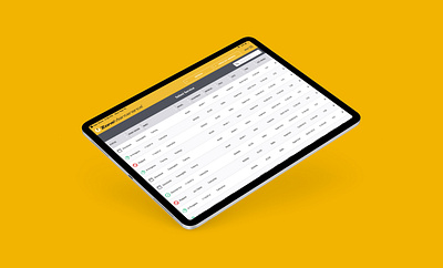 Zone Maintenance iPad app yellow