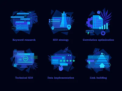 Spot illustrations for jacht.digital adobe photoshop artwork branding design digital graphic design illustration