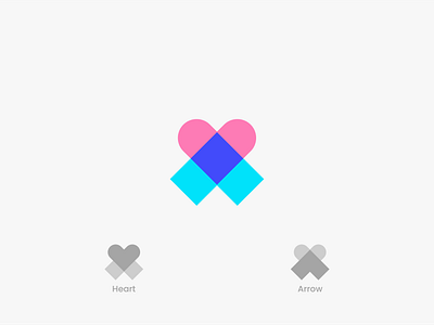 Heart + arrow arrow branding follow follower heart logo love minimal up