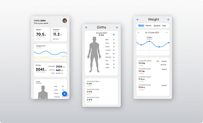 Fitness tracker app - UI Design app charts design figma fitness tracking ui