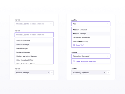 Modular Input Component b2b clean component dashboard design system dropdown flat form forms input list minimal saas search select ui ux web app