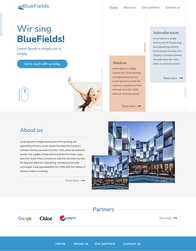 Landing page - website design branding clean clean design colors design illustration landing page light colors typography ui ux vector web design website