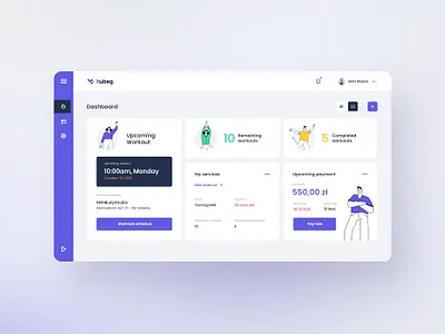 #4 hubeg - Dedicated system for EMS studios app application dashboard design ems interface minimalism ui user interface ux webapp workout