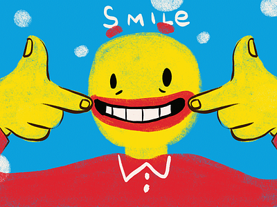 Don't Forget To Smile animation art character creative illustration design design studio digital art digital illustration digital illustrations digital painting emoji face funny graphic design illustration illustration art illustrations illustrator procreate smile