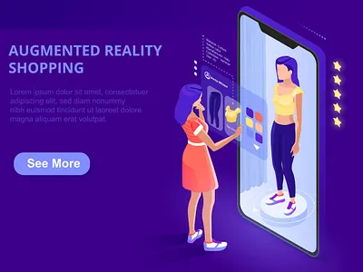 Shopping in augmented reality, online shopping, online Store. fabric graphic design