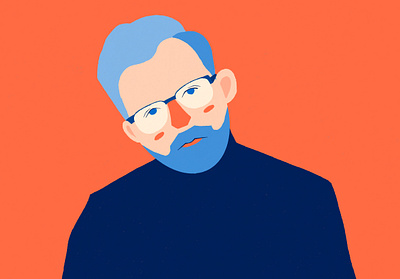 Portrait character design flat design illustration portrait