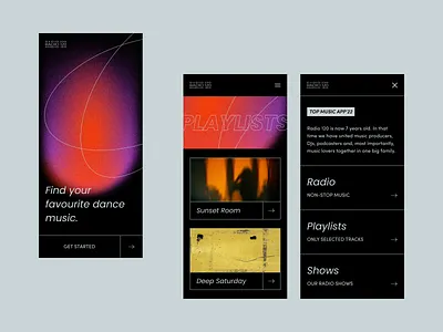 Music Radio App — UI/UX Design apple music design mobile music music player podcast radio song spotify streaming ui ui design ux ux design