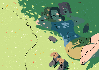 Pareidolia #2 editorial illustration girl illustration