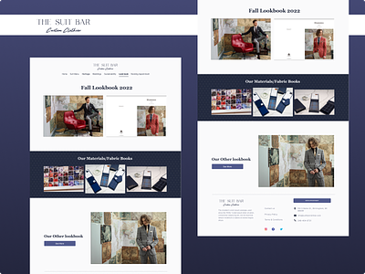 The suit bar- Look book page figma redesign suit brand website ui ui ux design website design
