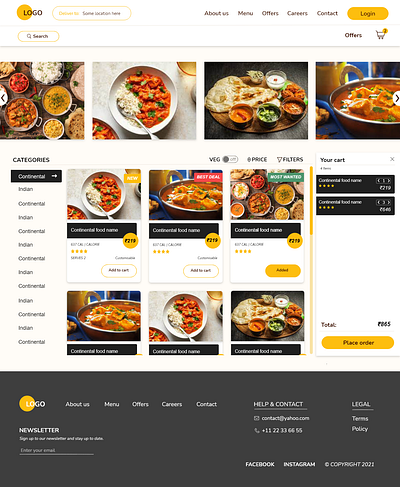 Indian restaurant - website design branding colors design icon illustration logo typography ui ux vector