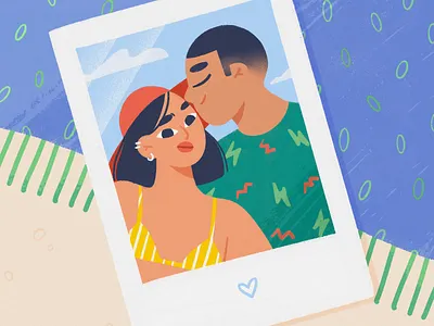 Summer Vibe beach character characterdesign colors couple design hat illustration illustration art ocean sand summer swimsuit vacation