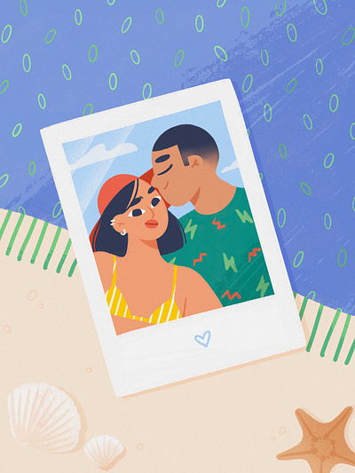 Summer Vibe beach character characterdesign colors couple design hat illustration illustration art ocean sand summer swimsuit vacation