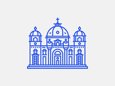 European Landmark #02 build building geometry icon icon design landmark line line art line icon linework logo logo design outline outline icon outlined