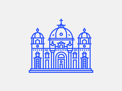 European Landmark #02 build building geometry icon icon design landmark line line art line icon linework logo logo design outline outline icon outlined