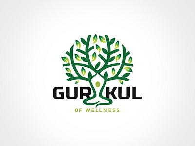 Gurukul of Wellness branding design illustration vector