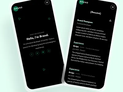 Personal Portfolio adobe xd design figma ui