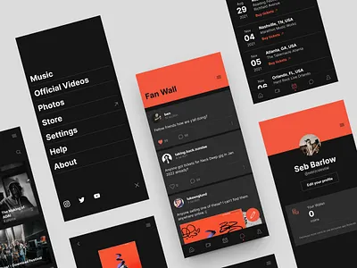 Neck Deep App Redesign app design fan app music neck deep pop punk redesign ui ui ux ux