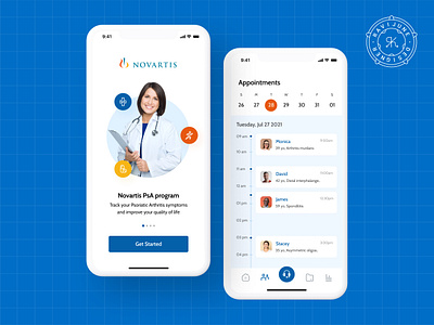 Novartis - PsA Program animation appdesign brandidentity branding design designer doctors figma graphic design logo mobile app novartis patients photoshop ravijune ui uidesign uiux ux uxdesign